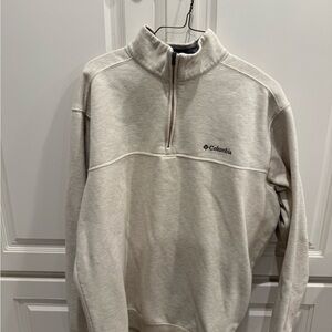Columbia Men's Zip-Up Sweater in Cream